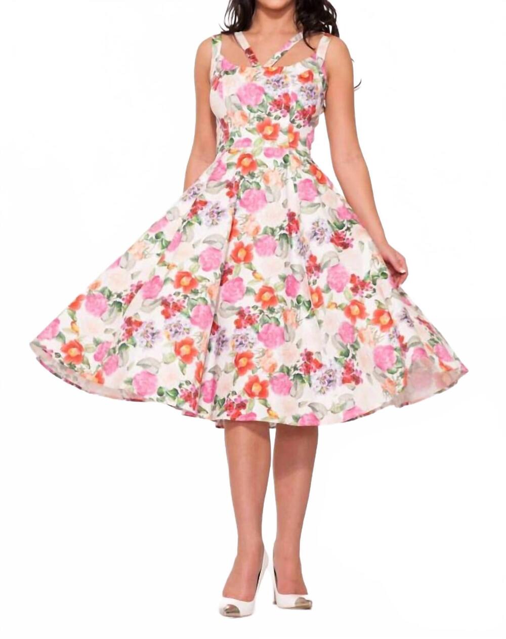 NEW ORCHID BLOOM jolie swing dress in pink multi